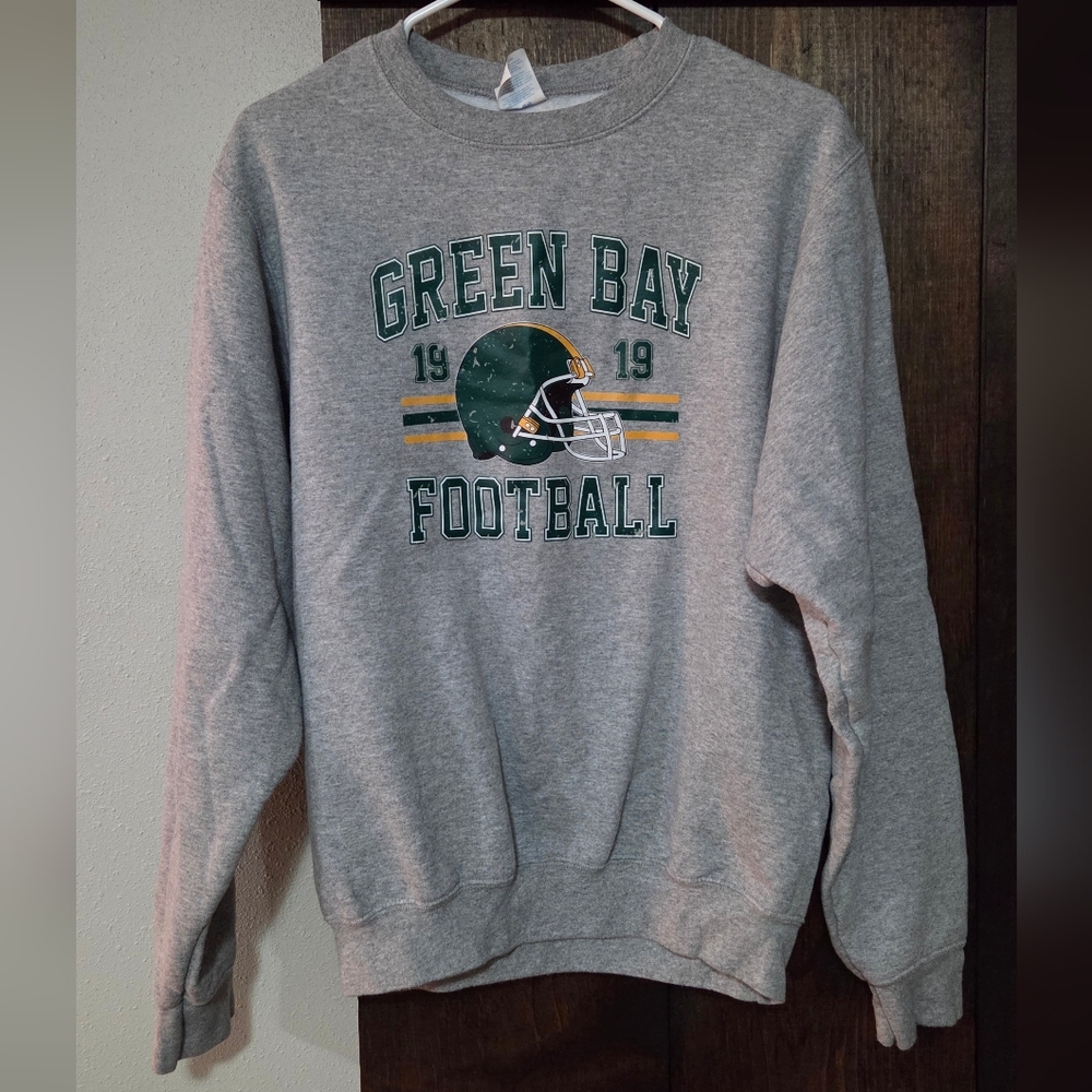 Green Bay Football Crewneck Sweatshirt - Gray